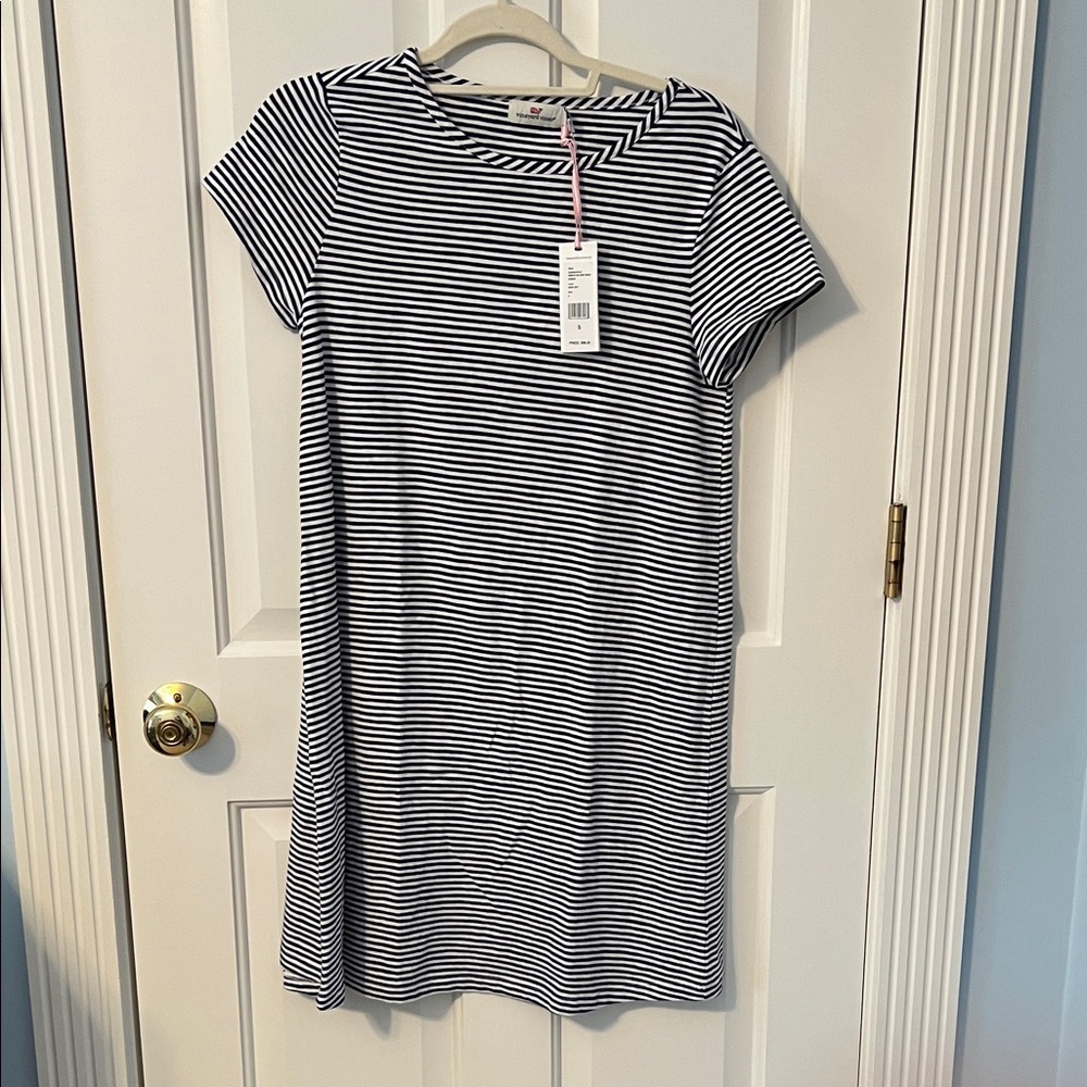 Vineyard Vines Printed Tee Shirt Dress, Stripe, Size S